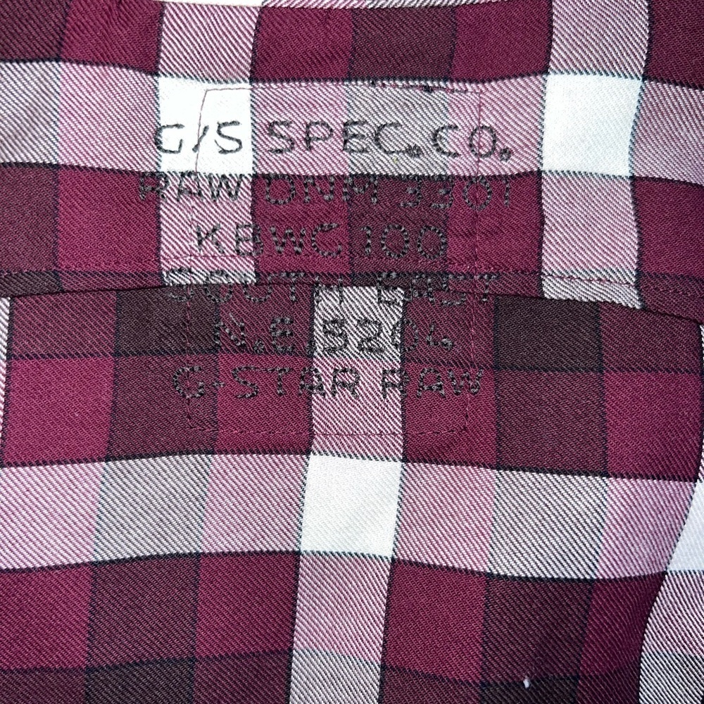 G-STAR Waterpatrol Shirt Mens Large Plaid Flannel Zip Button up - Picture 10 of 10